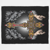 Couverture Polaire Croix et mains (Devant (Horizontal))