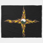 Couverture Polaire Croix-feu de Yin Yang (Devant (Horizontal))