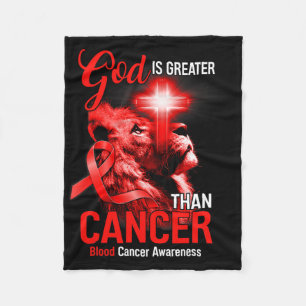 Couverture Polaire Croix Lion Chrétien Dieu Est Plus Grand Que Le Can