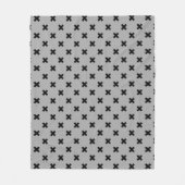 Couverture Polaire Croix noire coutures sur gris (Devant)