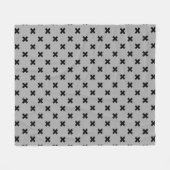 Couverture Polaire Croix noire coutures sur gris (Devant (Horizontal))