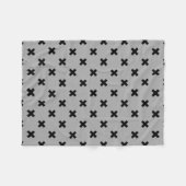 Couverture Polaire Croix noire coutures sur gris (Devant (Horizontal))