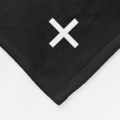 Couverture Polaire Croix Noire Et Blanche (Coin)