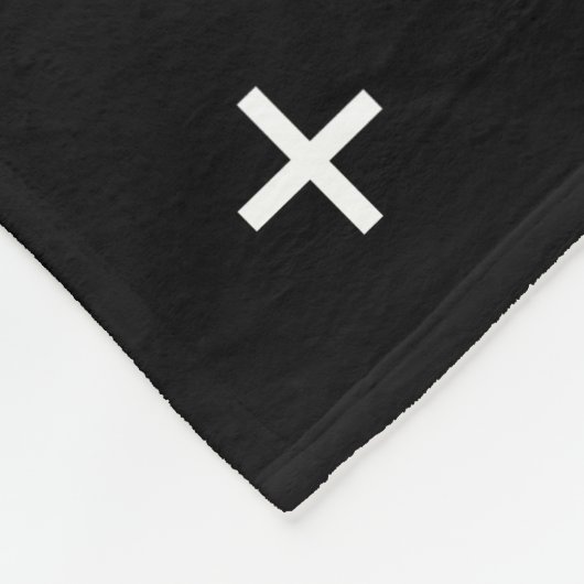 Couverture Polaire Croix Noire Et Blanche (Coin)
