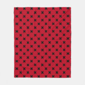 Couverture Polaire Croix noire sur le rouge (Devant)