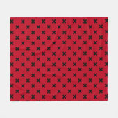 Couverture Polaire Croix noire sur le rouge (Devant (Horizontal))