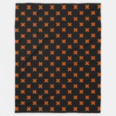 Couverture Polaire Croix orange sur le noir (Devant)