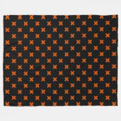 Couverture Polaire Croix orange sur le noir (Devant (Horizontal))