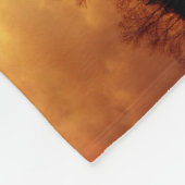 Couverture Polaire Croix religieuse de Pâques au coucher du soleil (Coin)