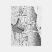 Couverture Polaire Croquis de skateboard (Devant)