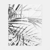 Couverture Polaire Croquis minimalisme Feuille Palm Tree (Devant)