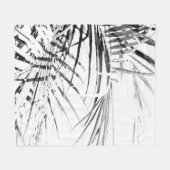 Couverture Polaire Croquis minimalisme Feuille Palm Tree (Devant (Horizontal))