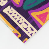 Couverture Polaire Croquis tribaux : motif aztèque dessiné à la main. (Coin)