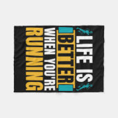 Couverture Polaire Cross Country Running Life Is Better When Athletic (Devant (Horizontal))