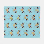 Couverture Polaire Crossed Fantasy Axes with Fiery Energy – Powerful (Devant (Horizontal))