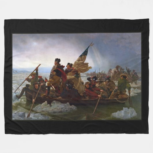 Couverture Polaire Crossing Delaware 1776 : Général George Washington (Devant (Horizontal))