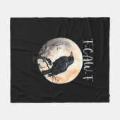 Couverture Polaire Crow F-Caw-F Funny Bird Aesthetic Casual (Devant (Horizontal))