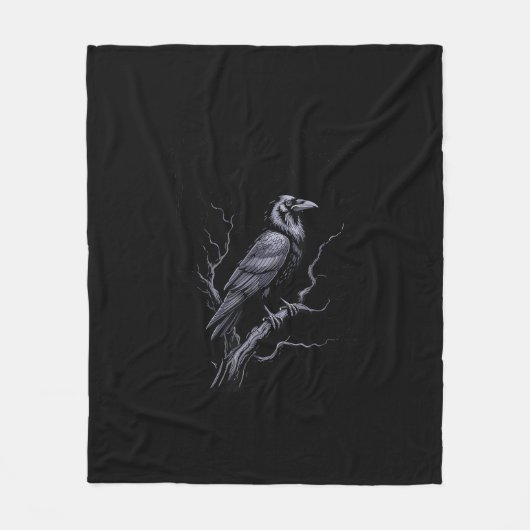 Couverture Polaire Crow F-Caw-F Funny Bird Saying Humor Meme (Devant)