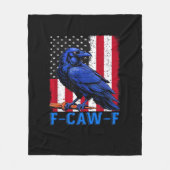 Couverture Polaire Crow Raven Funny F-Caw-F Minimal Clean (Devant)