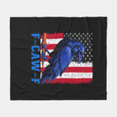 Couverture Polaire Crow Raven Funny F-Caw-F Minimal Clean (Devant (Horizontal))