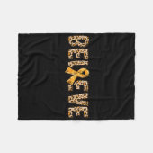 Couverture Polaire Crps Empreinte de léopard Orange Ribbon Support Cr (Devant (Horizontal))