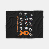 Couverture Polaire Crps Sensibilisation Peace Love Cure (Devant (Horizontal))