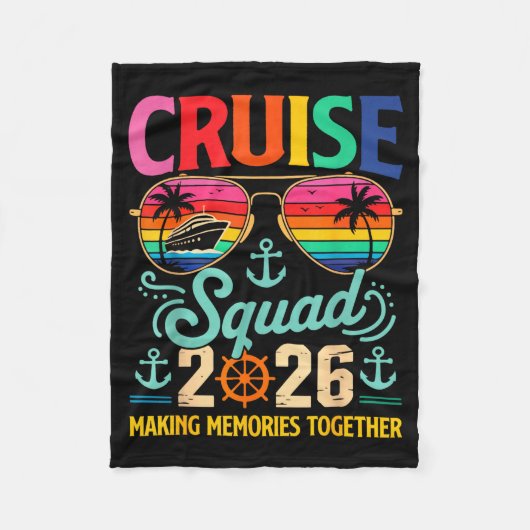Couverture Polaire Cruise Squad 2026 Family Group Matching Summer Vac (Devant)