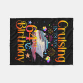 Couverture Polaire Cruising Into My 64th Birthday Cruise 64 Year Old (Devant (Horizontal))