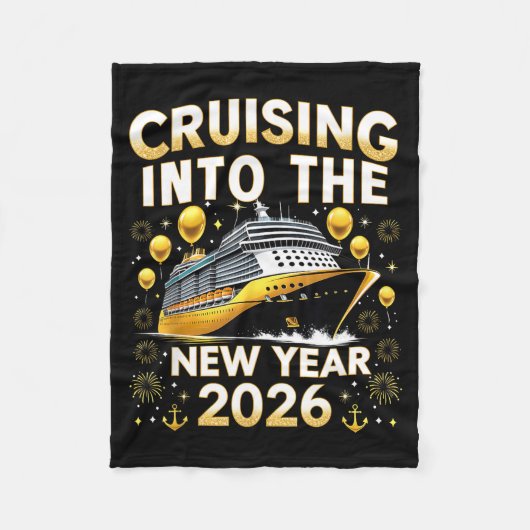 Couverture Polaire Cruising Into The New Year 2026 Cruise Party Gift  (Devant)