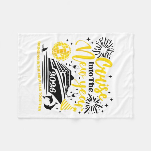 Couverture Polaire Cruising Into The New Year 2026 Happy New Year 202 (Devant (Horizontal))