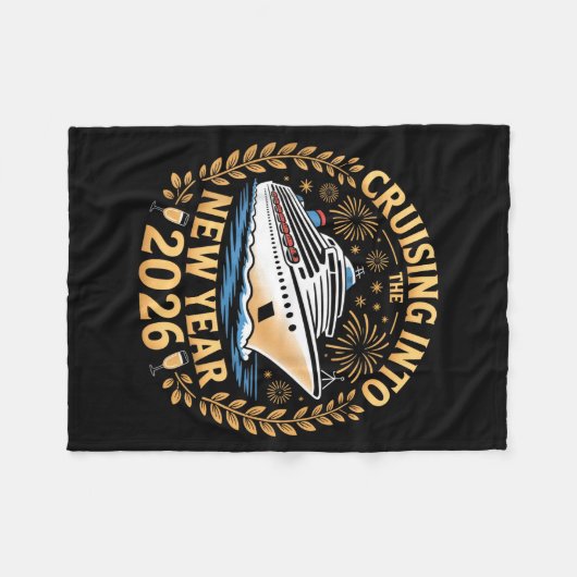 Couverture Polaire Cruising Into The New Year 2026 Happy New Year 202 (Devant (Horizontal))