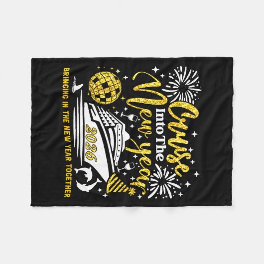 Couverture Polaire Cruising Into The New Year 2026 Happy New Year Vac (Devant (Horizontal))