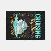 Couverture Polaire Cruising Together Into 2026 Matching Cruise Celebr (Devant (Horizontal))
