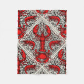 Couverture Polaire Crustacés en rouge, noir et ivoire (Devant)