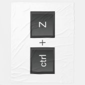 Couverture Polaire Ctrl-Z+Z "ANNULER" Clavier d'ordinateur noir (Devant)