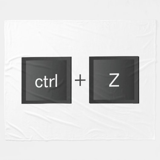 Couverture Polaire Ctrl-Z+Z "ANNULER" Clavier d'ordinateur noir (Devant (Horizontal))
