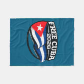 Couverture Polaire Cuba Cuba Libre Doctrine Monroe Conception (Devant (Horizontal))