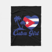 Couverture Polaire Cuba - Drapeau de fille cubaine Cubanita Patrimoin (Devant)