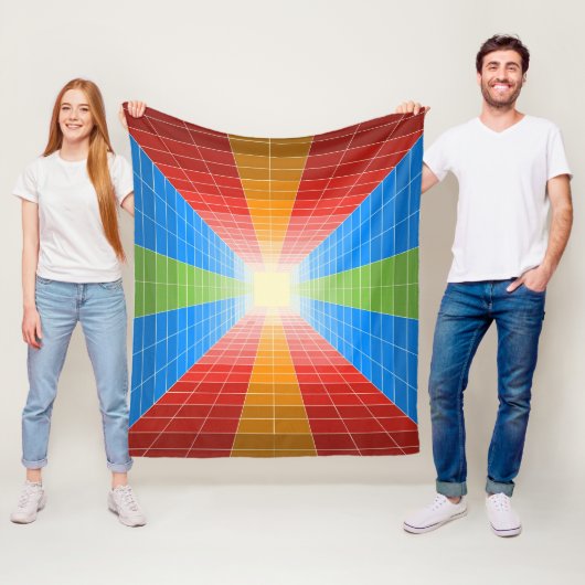 Couverture Polaire Cube couleur (En situation)