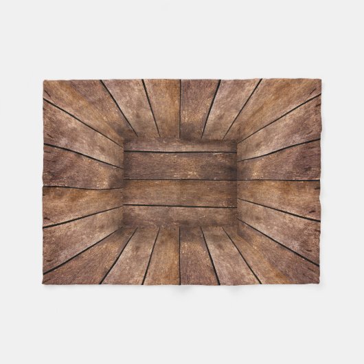 Couverture Polaire Cube en bois Abstrait (Devant (Horizontal))