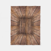 Couverture Polaire Cube en bois Abstrait (Devant)