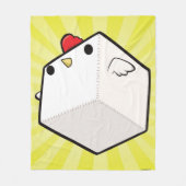 Couverture Polaire Cube mignon couvrant en poulet de Cockblock (Devant)