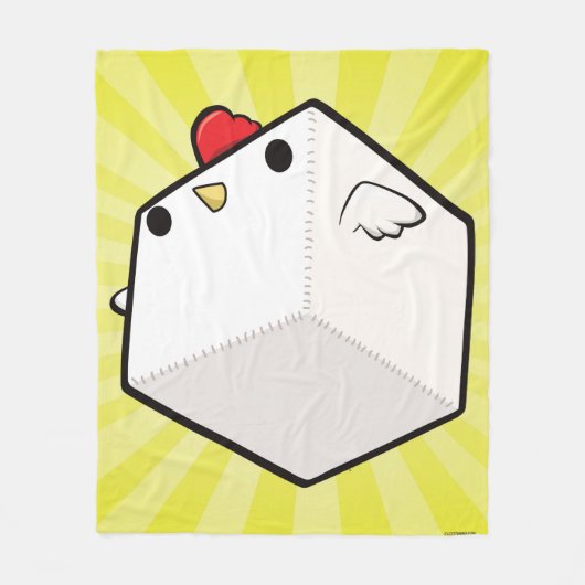 Couverture Polaire Cube mignon couvrant en poulet de Cockblock (Devant)