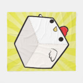 Couverture Polaire Cube mignon couvrant en poulet de Cockblock (Devant (Horizontal))
