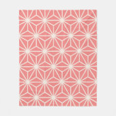 Couverture Polaire Cube rose Beige Hexagon Triangle Motif japonais (Devant)
