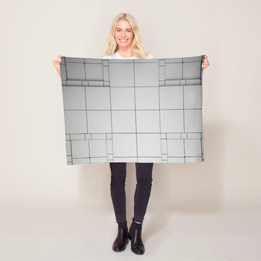 Couverture Polaire Cubes Abstraits (En situation)