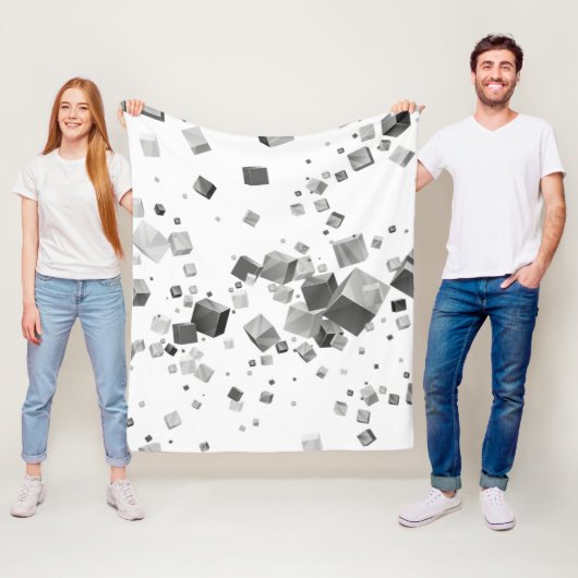 Couverture Polaire Cubes colorés 3 (En situation)