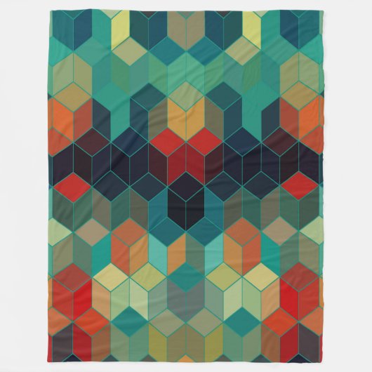 Couverture Polaire Cubes colorés Motif Motif moderne (Devant)