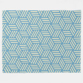 Couverture Polaire Cubes d'illusion optique Abstraite rétro Motif ble (Devant (Horizontal))