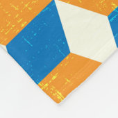 Couverture Polaire Cubes isométriques rétro, illusion géométrique (Coin)